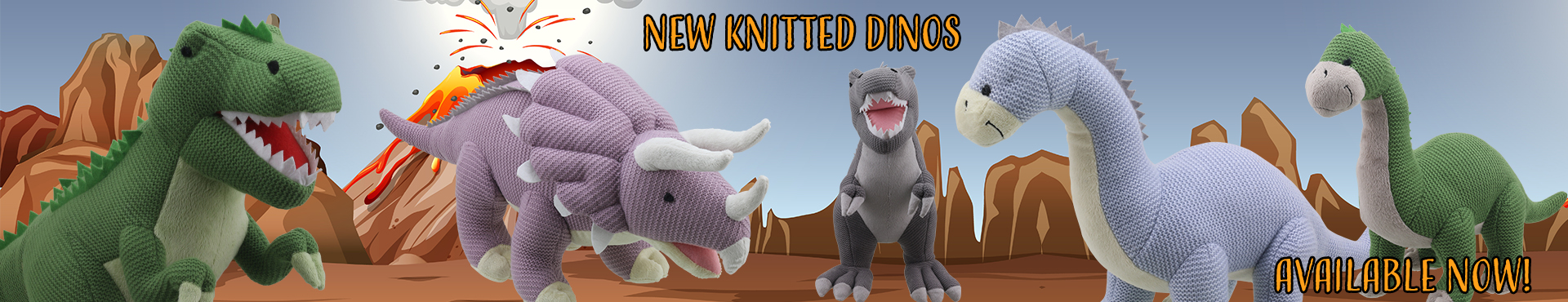Wilberry knitted Dinos – Large