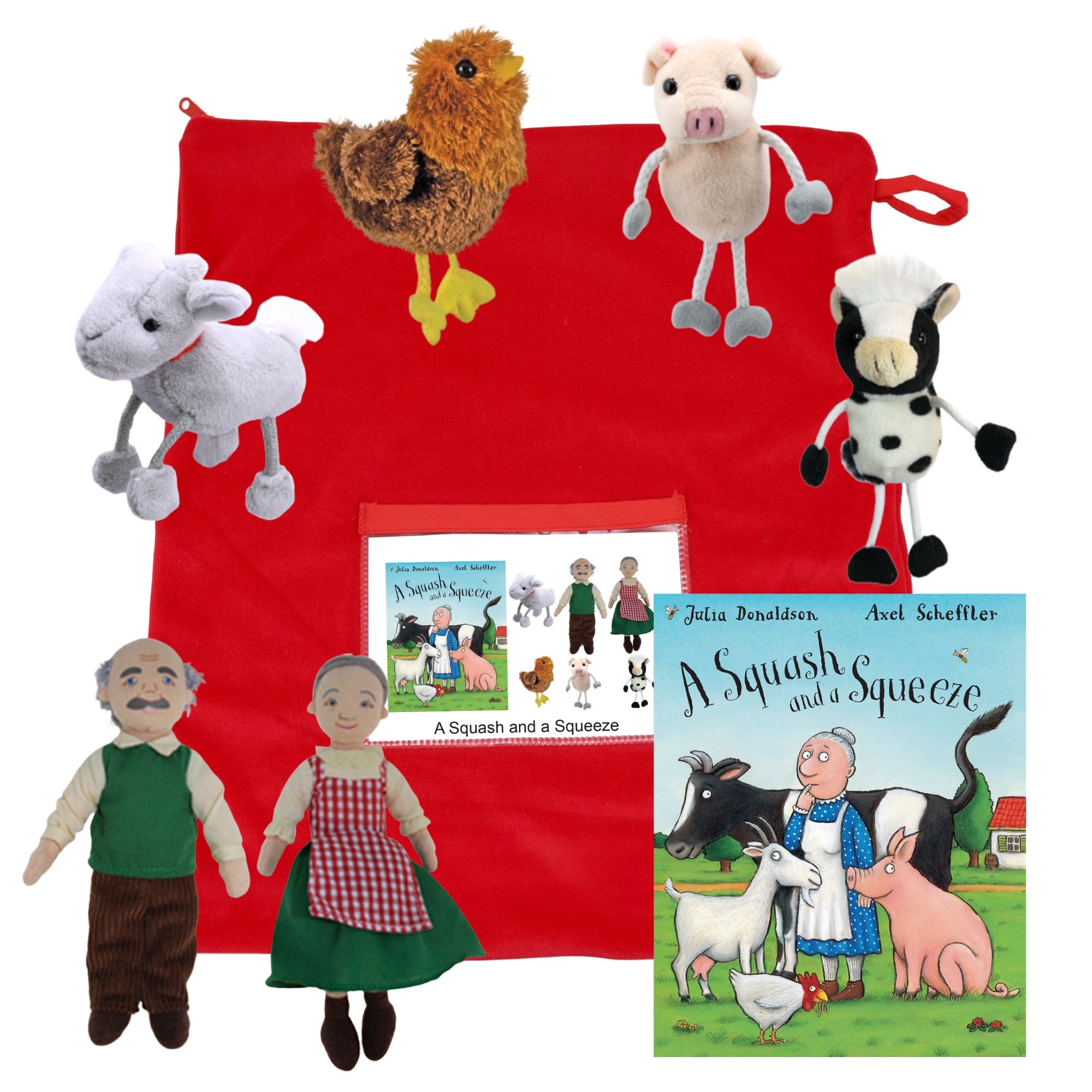 A Squash And a Squeeze book with puppets