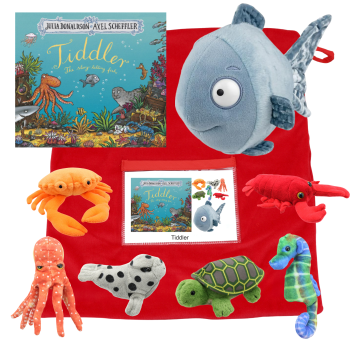 Tiddler Book with Tiddler Soft Toy & Finger Puppets